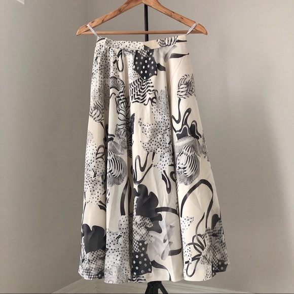 Japanese vintage floral pattern midi skirt - Picture 2 of 7